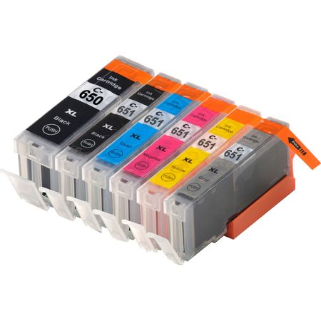 6 Pack Canon PGI-650XL & CLI-651XL Compatible High-Yield Ink Cartridges